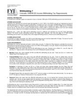 Colorado 1099/W-2G income withholding tax requirements