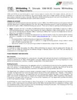 Colorado 1099/W-2G income withholding tax requirements