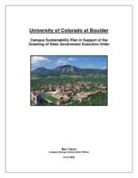 Campus sustainability plan in support of the greening of state government executive order