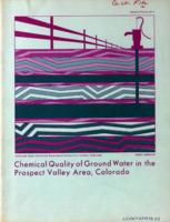 Chemical quality of ground water in the Prospect Valley Area, Colorado