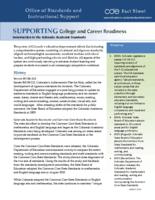 Supporting college and career readiness : introduction to the Colorado academic standards