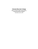 Colorado Mountain College : state of Colorado state-funded student financial assistance programs : year ended June 30, 2016