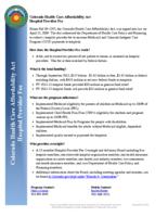 Colorado Health Care Affordability Act hospital provider fee