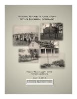Historic resources survey plan city of Brighton, Colorado