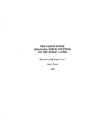 Discussion paper. Managing for ecosystems on the public lands