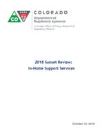 2018 sunset review, in-home support services