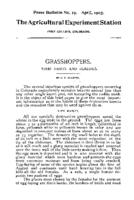 Grasshoppers : their habits and remedies
