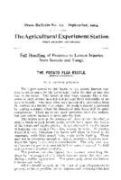 Fall handling of potatoes to lessen injuries from insects and fungi