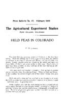 Field peas in Colorado