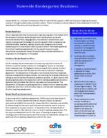 Statewide kindergarten readiness