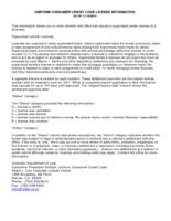 Uniform Consumer credit code license information as of 11/14/2014