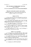 Feedlot fattening rations for cattle : progressive report of livestock feeding experiment 1931