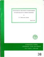 Evaluation of the effect of impoundment on water quality in Cheney Reservoir