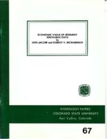 Economic value of sediment discharge data