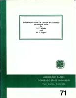 Determination of urban watershed response time