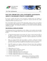 Solving problems and answering questions about Colorado utility companies
