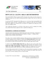 How local calling areas are determined