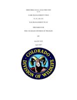 Trinchera data analysis unit E-33, game management units 83, 85, 140, 851 elk management plan