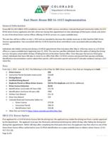 Fact sheet, House Bill 16-1415 implementation