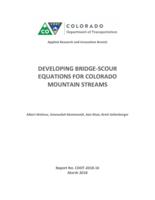 Developing bridge-scour equations for Colorado mountain streams