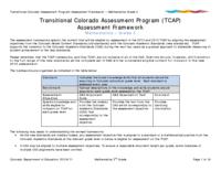 Transitional Colorado Assessment Program (TCAP) assessment framework