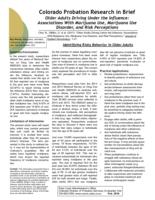 Older adults driving under the influence : associations with marijuana use, marijuana use disorder, and risk perceptions