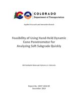 Feasibility of using hand-held dynamic cone penetrometer for analyzing soft subgrade quickly