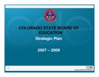 Strategic plan, 2007-2009