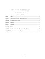 Operating procedures