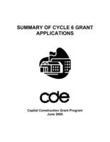 Summary of cycle 6 grant applications
