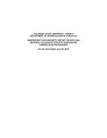 Colorado State University - Pueblo, Department of Intercollegiate Athletics : independent accountants' report on applying National Collegiate Athletic Association agreed-upon procedures for the year ended June 30, 2019