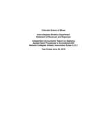 Colorado School of Mines, Intercollegiate Athletics Department statement of revenues and expenses : independent accountants' report on applying agreed-upon procedures in accordance with National Collegiate Athletic Association bylaw 6.2.3.1: year ended Ju