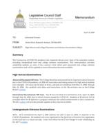 High school and college placement and entrance examination delays