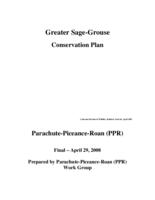 Parachute-Piceance-Roan (PPR) Greater Sage-Grouse conservation plan