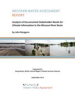 Analysis of documented stakeholder needs for climate information in the Missouri River Basin