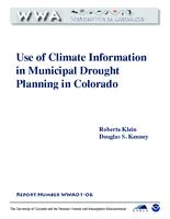 Use of climate information in municipal drought planning in Colorado