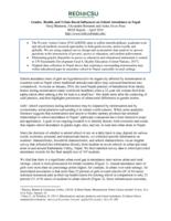 Gender, health, and urban-rural influences on school attendance in Nepal