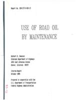 Use of road oil by maintenance