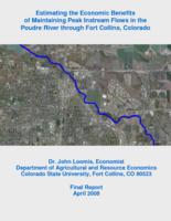 Estimating the economic benefits of maintaining peak instream flows in the Poudre River through Fort Collins, Colorado