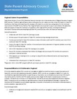 Regional liaison responsibilities = : Responsabilidades del Colaborado regional