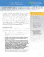 Supporting fair implementation of S.B. 10-191 : Senate bill 14-165's impact on educator evaluation requirements for the 2014-15 school year