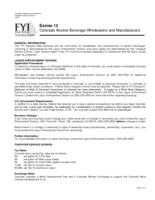 Colorado alcohol beverage wholesalers and manufacturers