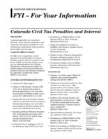 Colorado civil tax penalties and interest