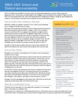 HB15-1323, school and district accountability