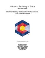 Health and safety guidance for the November 3, 2020 general election.