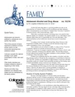 Adolescent alcohol and drug abuse