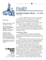 Age-related changes in memory