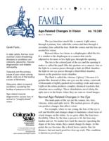 Age-related changes in vision