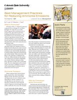 Best management practices for reducing ammonia emissions