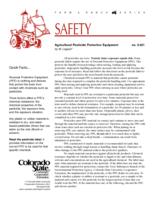 Agricultural pesticide protective equipment